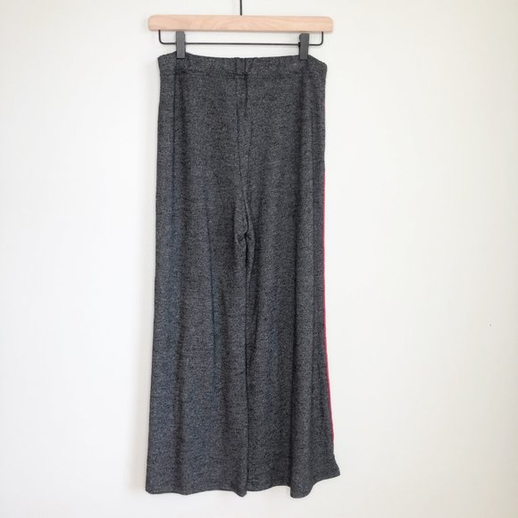 SUNDRY Lounge Pants with Red Piping Flare Cropped - Picture 10 of 11